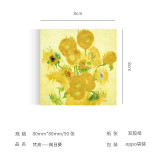 Literature and Art Retro Scenery Monet Van Gogh's Famous Paintings Memo Pad Non-sticky Message Memo DIY Material Paper