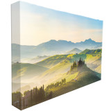 3x3 aluminum frame tension fabric backlit display pop up wall