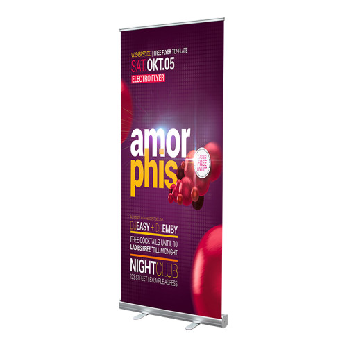 wholesale exhibition stand flooring oval pop flying banner roll up display