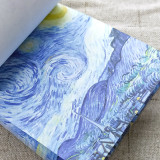 Literature and Art Retro Scenery Monet Van Gogh's Famous Paintings Memo Pad Non-sticky Message Memo DIY Material Paper