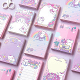 New large-capacity memo pad soft cute bear memo note paper  hand account decoration collage paper 100 sheets