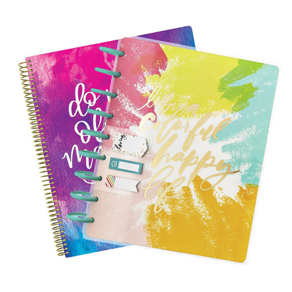 Custom Printing Design A5 Weekly Discos Transparent Cover Disc bound Binding Happy Planner