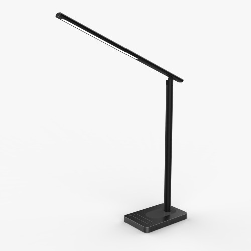 Dimmable Modern Office Wireless Charger Touch Light Decorate Hotel Reading Study Led Desk Table Lamp With USB Charging Port