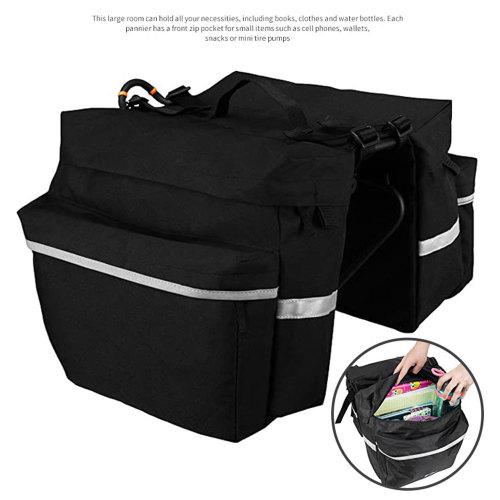 Customized High Quality Waterproof PVC Polyester Bike Bicycle Carrying Pannier Bag For Rear Rack