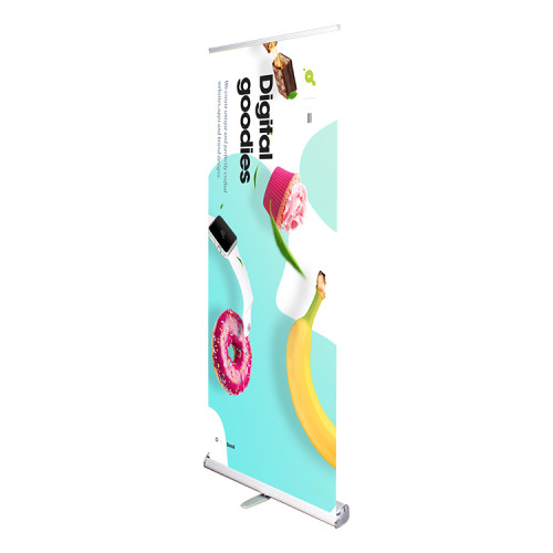 hot sale easy change round pop stall banner frame roll up display for event
