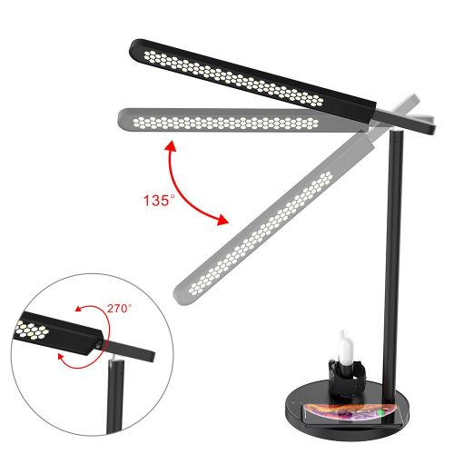 4 in 1 desk lamp led lighting lamp table lamp with wireless charging station charging dock for phones