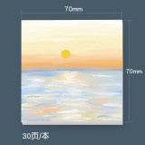 Creative fresh scenery convenient sticker memo pad oil painting can tear and stick portable notepad 90 pages