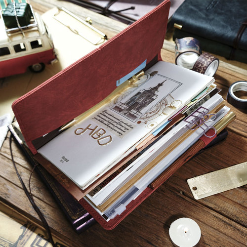 Custom Personalized Vintage Leather Travel Planner