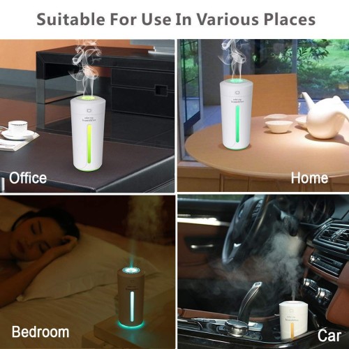 230ml Car Humidifier USB Aroma Diffuser with 7 Color Changing LED Lights for Office Home Ultrasonic Air Humidifier