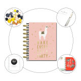 2022 Eco-friendly Day Custom Printed Metal Disc Binding Happy Planner