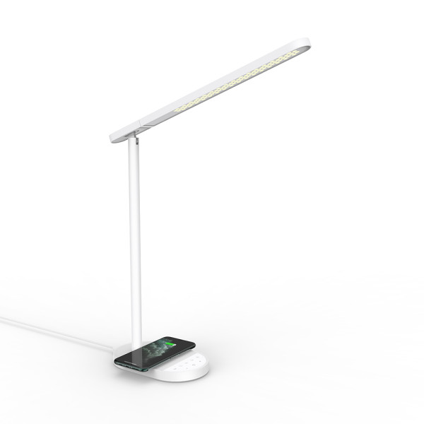 Hot 3 in 1 Led table lamp wireless fast charger station 3 in 1 wireless charging dock with table lamp