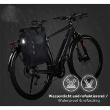 Roll Top Bike Rear Bag Bicycle Rack Convertible Pannier Pack Waterproof Reflective 500D PVC Bike Backpack