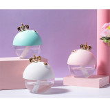 Mini USB Charging Inovated Colorful Crown LED Color Changing Humidifier Car Humidifier with Rechargeable Battery