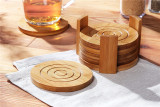 Eco-Friendly Bamboo Coaster Natural Bamboo Coaster Set