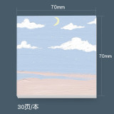 Creative fresh scenery convenient sticker memo pad oil painting can tear and stick portable notepad 90 pages