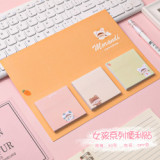 2021 New cute kawaii Korean cartoon animal sticky note pad candy school student self-adhesive memo pad label stationery