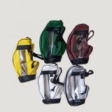 Custom Mini Golf Bag PU Leather Gift Golf Ball Bag Golf Tee Bag