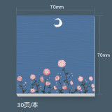 Creative fresh scenery convenient sticker memo pad oil painting can tear and stick portable notepad 90 pages