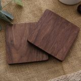 Custom Coffee Blank Pallet Cup Mat Custom Sublimation Coasters For Drink Square Bamboo Wood Coaster