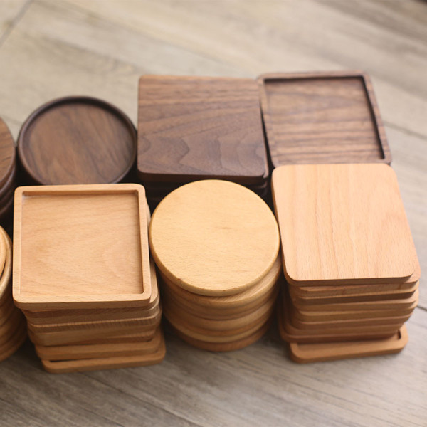 Custom Coffee Blank Pallet Cup Mat Custom Sublimation Coasters For Drink Square Bamboo Wood Coaster