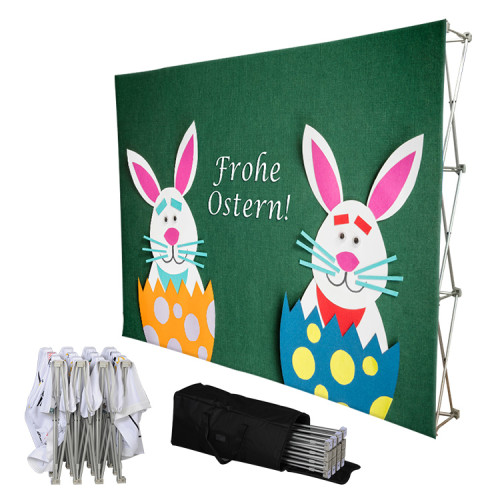 10ft aluminum frame tension fabric  display pop up wall