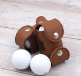 Mini Golf Ball Bag Storage Sack Bag High Quality PU Leather 5*4.5*9cm La Plazeite CN;GUA LP5223 Customized Color 10