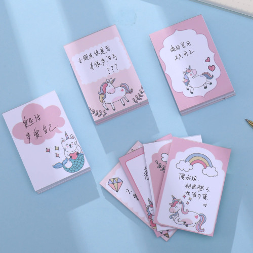 Creative Unicorn Memo Pads Tear-off Creative Memo Pad Student Memo Pad 50 sheets