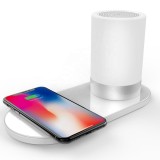 Qi Wireless Charging Bedside Lamp Led Table Lamp Charging Smart Night Lights Wireless Charger Lamp Modern Black 25