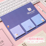 2021 New cute kawaii Korean cartoon animal sticky note pad candy school student self-adhesive memo pad label stationery