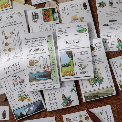 Creative hand-book notes for students small notes can be attached to plant train journey  memo pad