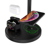 4 in 1 desk lamp led lighting lamp table lamp with wireless charging station charging dock for phones