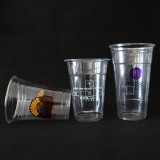 12oz 14oz 16oz 20oz 24oz Disposable PLA PET Plastic Cup with flat Lid and Dome Lid for Cold drink