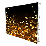custom design 8ft straight backwall exhibition pop up display stand