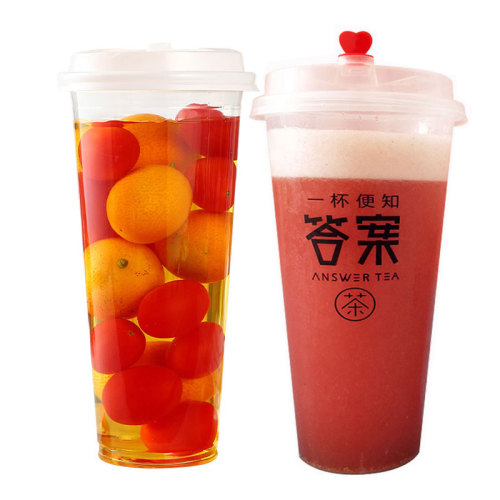 20oz 600cc Injection Plastic Disposable Hard Type Coffee Smoothies Bubble Cheese Tea Pp Cups