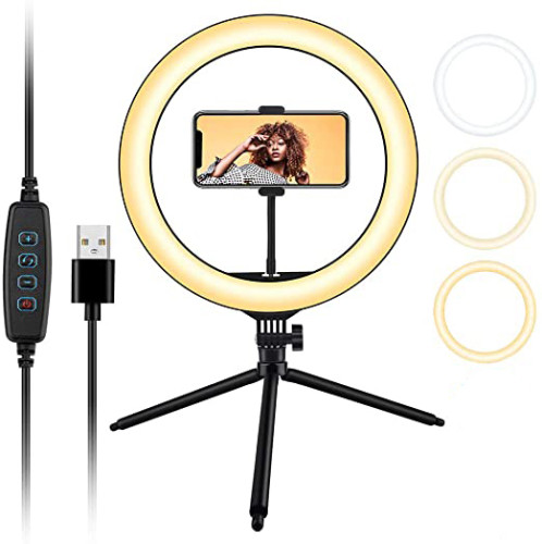 Led Photograhic Lighting 10 inches White Fill Shadow Ring Live broadcasting Light