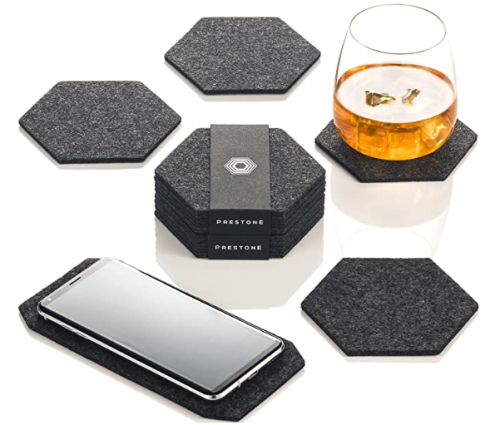 2021 factory wholesale hexagon felt coaster for coffee cup