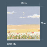 Creative fresh scenery convenient sticker memo pad oil painting can tear and stick portable notepad 90 pages