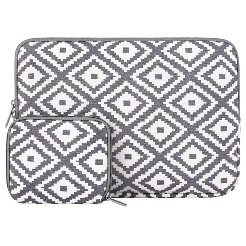 uniquely sleek style Canvas Geometric Pattern Laptop Sleeve Bag 13-13.3 Inch with Small Case Laptop Bags For MacBook Pro