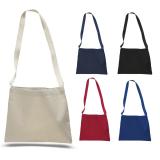 Good quality heavy canvas messenger tote bag with long strap