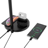 High quality night table lamp with 4 modes light for children study lamp with wireless charger