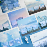 New multi-version memo pad mountain forest cloud sea scenery movie star empty hand account  hand account decoratio sticker