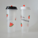 Transparent multipatterned pp plastic cups for desserts biodegradable disposable plastic drinking cup with lids