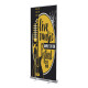 wholesale exhibition stand flooring oval pop flying banner roll up display