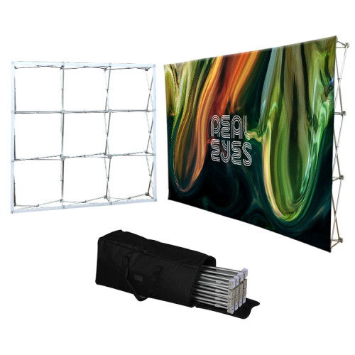 China Supplier  Tension Fabric Print Display Stand Pop Up Tower Display Stand For Trade Show