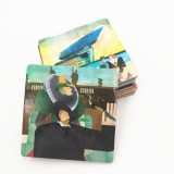 Custom square neoprene coasters with logo printing