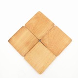 Table protection non-sliding feet back wooden tea coasters