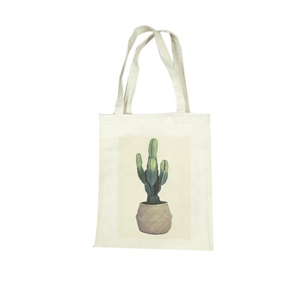 Customized printing picture sublimation tote shopping cotton bag