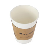 Factory custom printed PE coated coffee paper cup sleeve for heat insulation