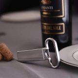 Wine Bottle Opener Durable Stainless Steel Beer Openers Two-Prong Cork Puller with Cover