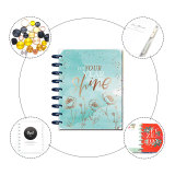2021 2022 Custom A5 Design Disc Binding Daily Weekly Happy Planner With Stickers